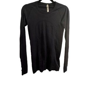 Lululemon Swift Tech Size 6 Long Sleeve Navy Athletic Wear Leisure Yoga Running